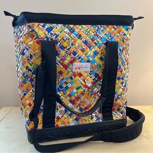 Detours Colorful Woven Bike Tote Bag